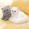 Realistic Cat Plush Toy Lifelike Stuffed Animal Cat Doll Soft Fluffy Cat Throw Pillow Gift for Adults Kids Youth