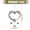 Elegant Love Wind Chimes For Exterior Decoration Displaying Iron Floral Heart Shape Wind bells Valentines Day Gift