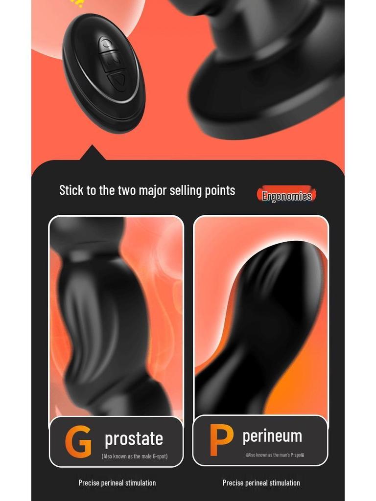 New Model: Manual Vibration Anal Plug for G-Spot & Backdoor Stimulation - Unisex, Beads for Couples
