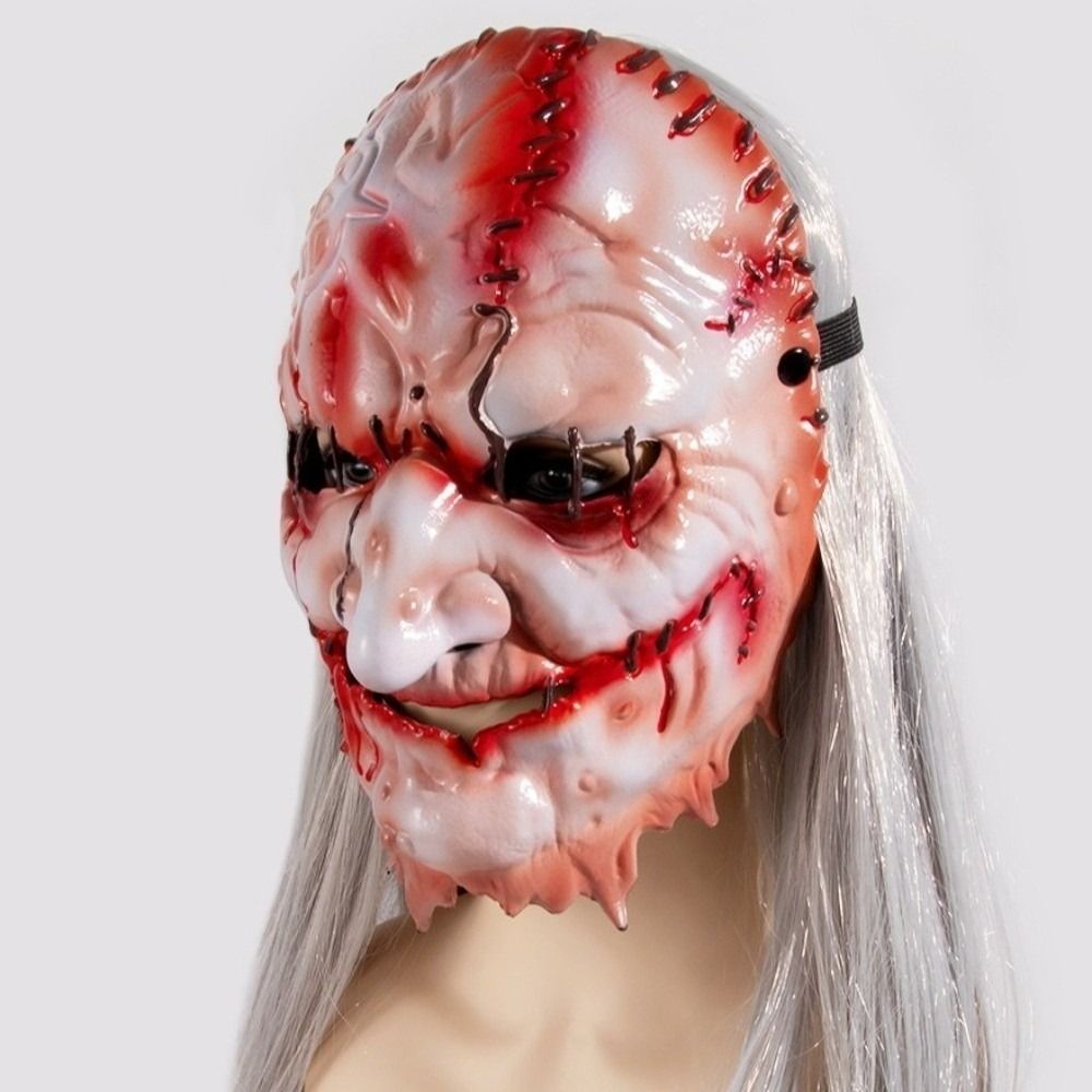 Blood Scar Halloween Witch Mask Facepiece Scary Killer Devil Mask Dark Forest Mask  Dressing Up