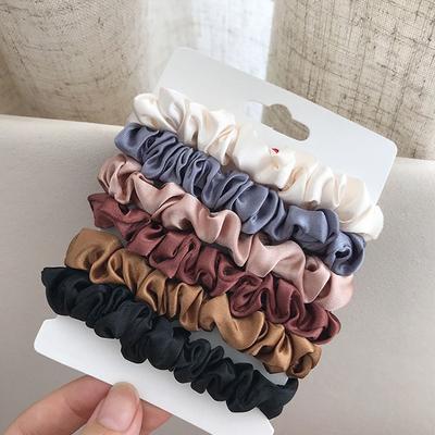 Advanced Hair Accessories Elegant Satin Hair Scrunchie Minimalist Simulation Silk Hair Loop High-end Hair Tie Rope Fashion