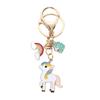 Rainbow Unicorn & Horse Carriage Keychain Pendant - Cute Couple Bag Charm