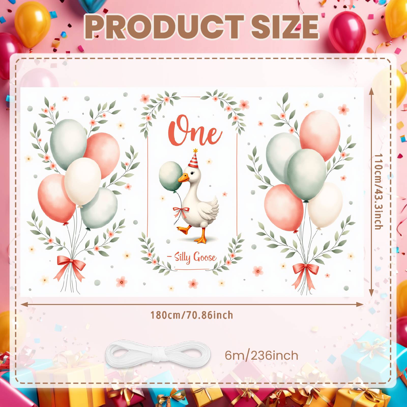 

Party Celebration Background Floral Wreath Design First Birthday Display Birthday Event Display Watercolor Art For First