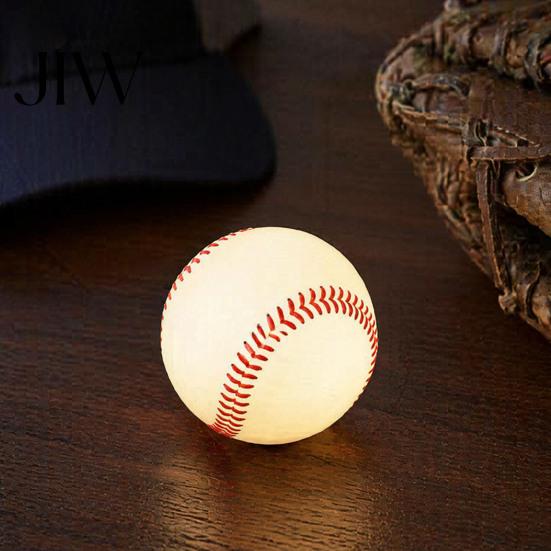 Portable Table Light Realistic Baseball Night Light, Desk Decor Lamp, Ambient Birthday Gifts Lighting Ornament for Bedroom Office, Creative