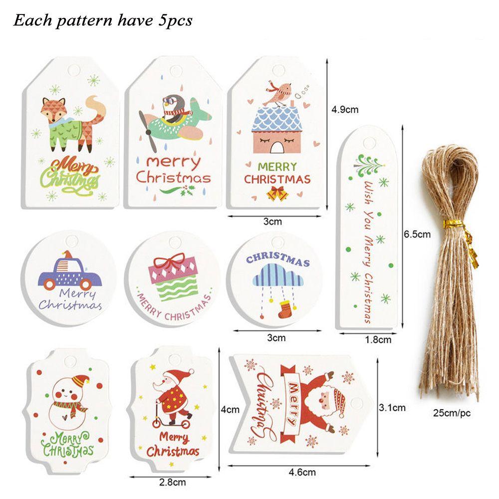 Wrapping Supplies Santa Claus Kraft Paper Christmas Tag Christmas Labels Gift Wrapping Hang Tags