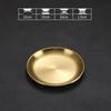 304 Stainless Steel Gold Korean BBQ & Dessert Plate, Flat-Bottom Fruit Tray