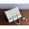 Kazilan color-blocking inseam version of crocodile pattern high-end hand-held platinum bag women's cross-border fashion versatile women's bag
