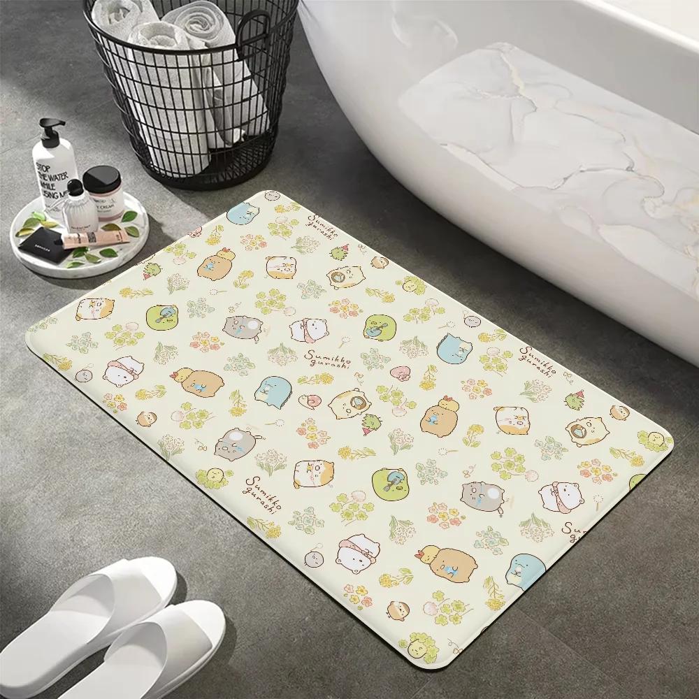 Sumikko Gurashi Cute Carpet Children'S Bedroom Living Room Bathroom Entrance Anti Slip Decoration Door Mat Household Small Rug