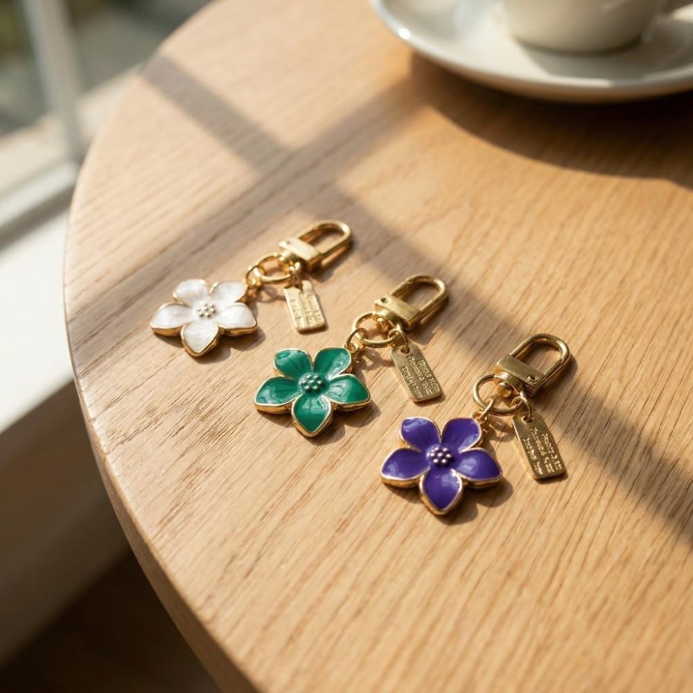 Cute Flower Pendant Ornaments Bag Hanging Funny Cherry Blossom Keychain Backpack Accessory