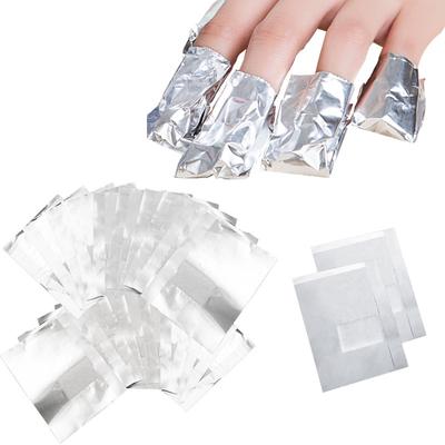 50/100 unids/bolsa de papel de aluminio para decoración de uñas, envolturas para quitar esmalte de uñas, toalla para uñas, quitaesmalte de Gel, herramienta de manicura