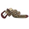 High-End Unisex Rhinestone Leather Belt - European American Hip Hop Punk Style, Trendy Versatile Outdoor Waistband
