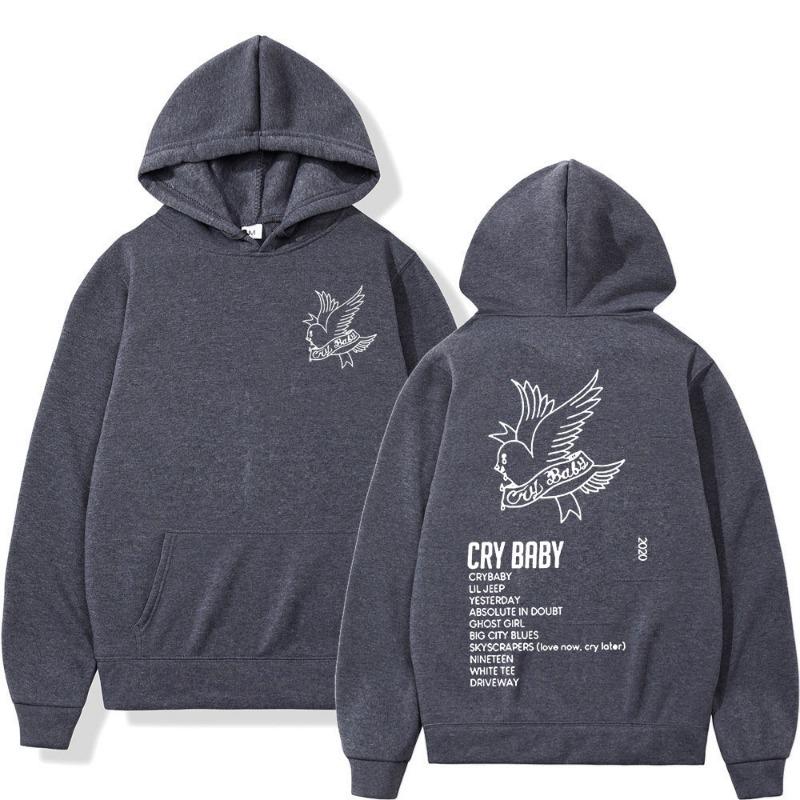 Rapper Lil Peep CryBaby Musikalbum Hoodies Herren Damen Mode Hip Hop Übergroßes Sweatshirt Herbst Winter Fleece Warm Pullover