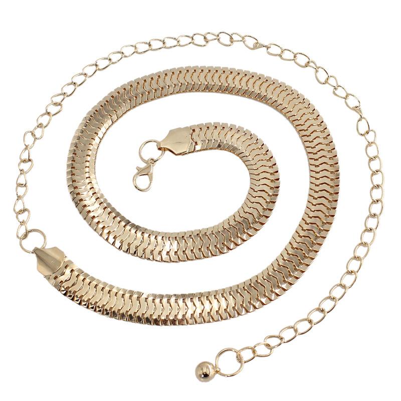 Ladies Waist Chain Decorative Dress Metal Hook Adjusting Belt Accessories Hanging Bead Chain