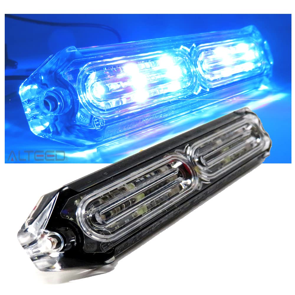 ALTEED Small Thin LED Flash Light Bar, 24 Patterns, Synchronous Linkage Function, Compatible with