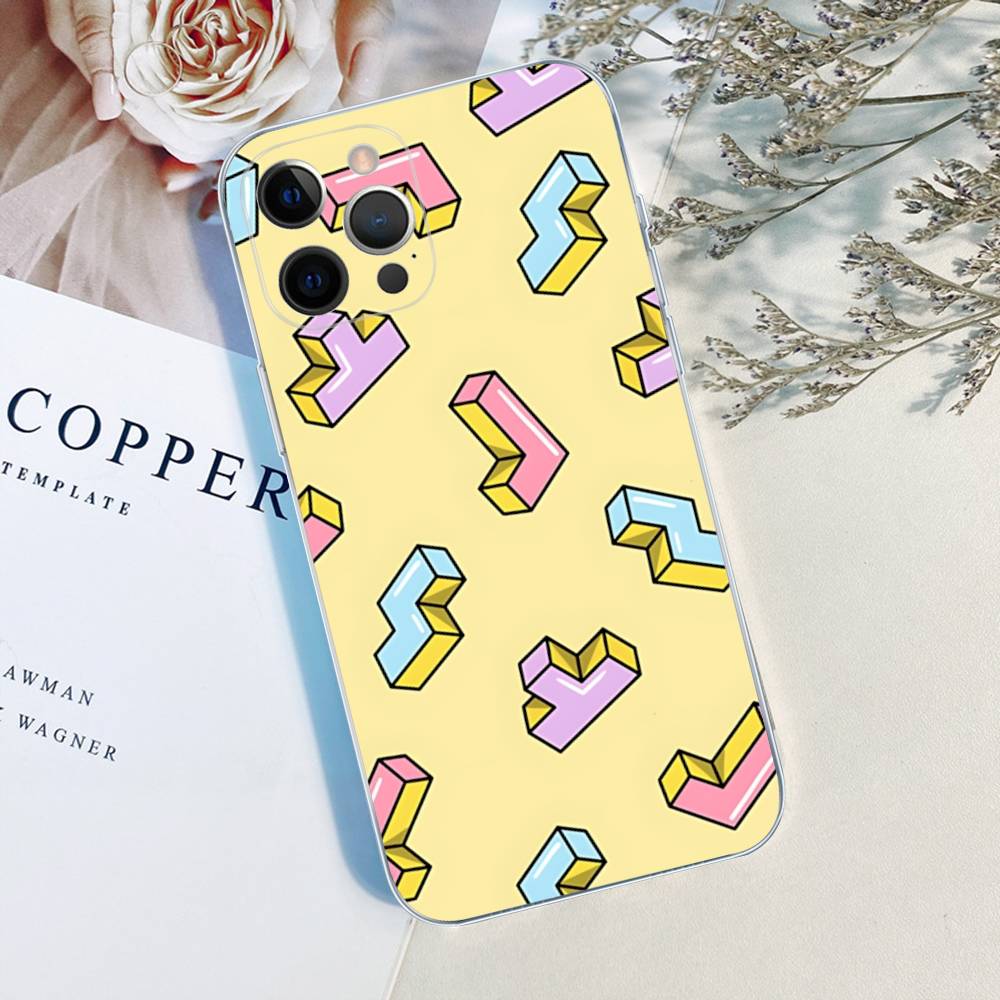 Vintage Game T-Tetris Fit For IPhone 16 15 Promax Phone Case IPhone 14 11 12 High End 13 Pro Silicone