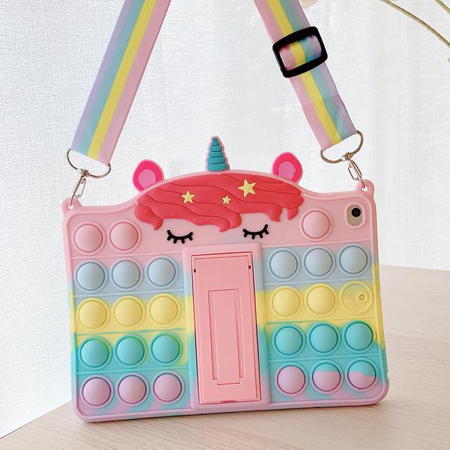 

Чехол с 3D цветком единорога для iPad 6-го поколения, 2019 г./iPad 5-го поколения, iPad mini 1, 2, 3, iPad Air 2, 3, 4, 5, планшета 9,7 дюйма, iPad Pro 11 M2 2022, детский чехол iPad mini 1 2 3