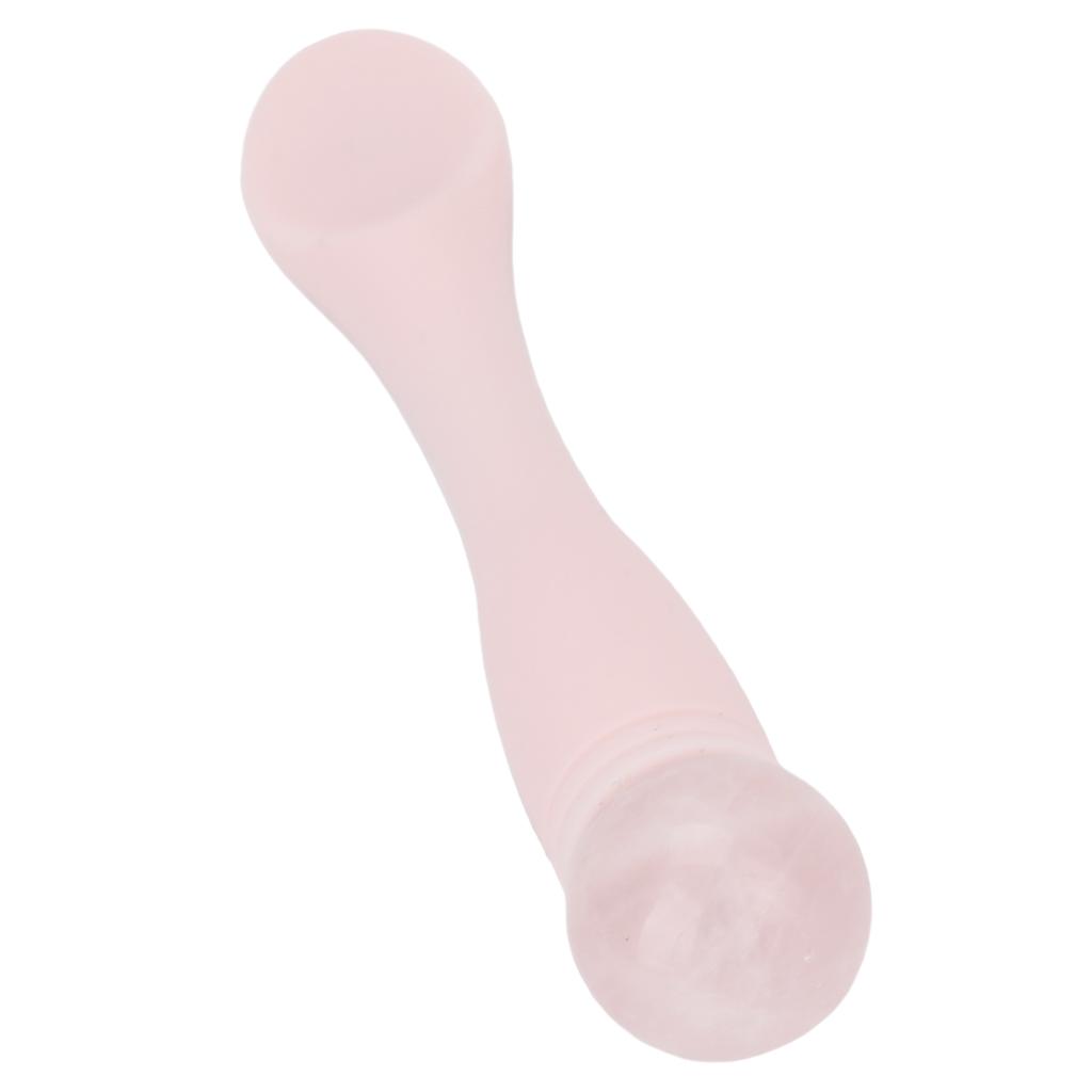 2pcs Eye Cream Applicator Stick Double Headed Silicone Jadestone Wrinkles Remove Eye Massage Tool Pink