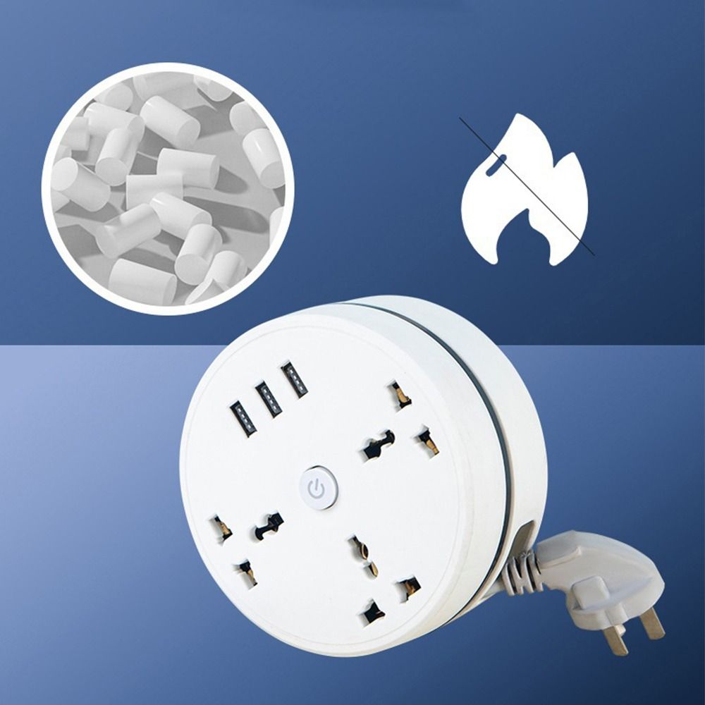 ABS Universal Power Strip LED Light Extension Socket Portable Power Strip Plug  Travel