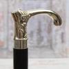 Walking Stick Dark and Silver Elegant and Solid Cane Gift for Grandfather ,Father Amazing Gift Idea