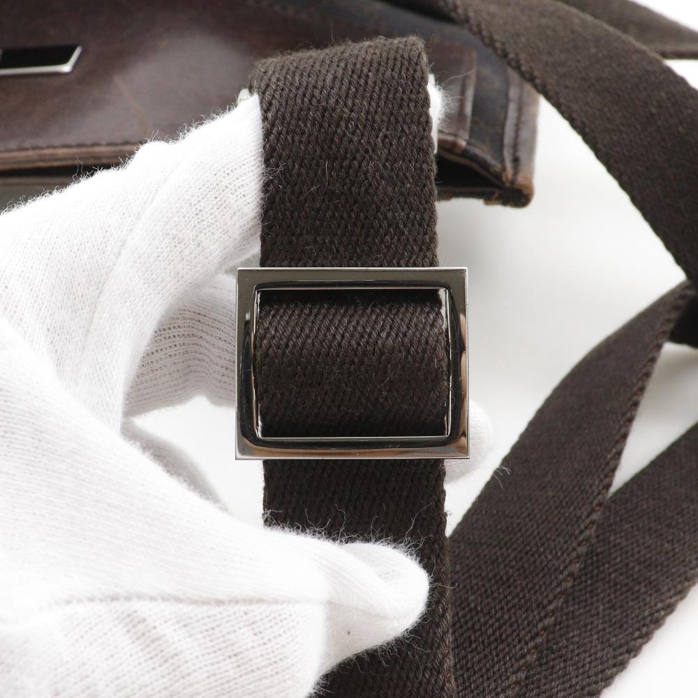 GUCCI Shoulder Bag 27639 Brown GG canvas mens Used