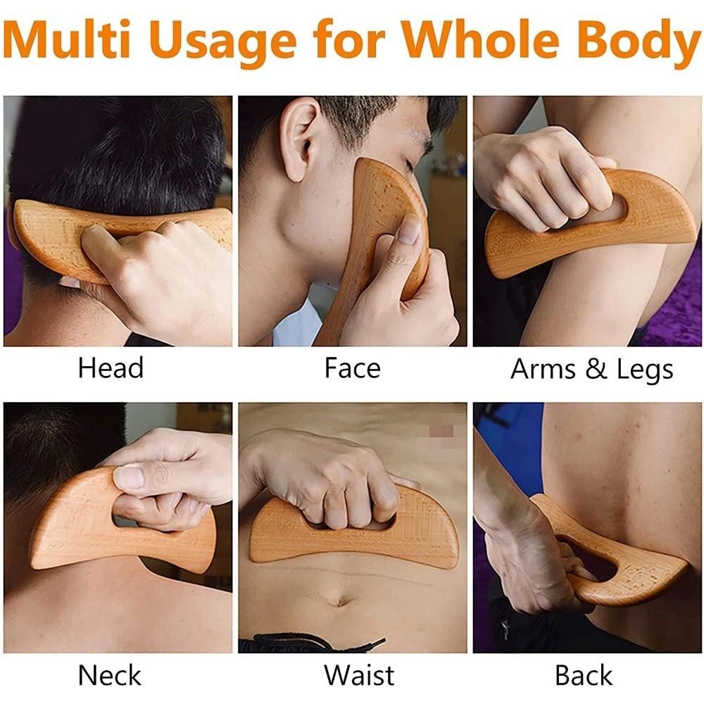 Anti-Cellulite Wooden Gua Sha Board Wood Body Meridian Massager Gua Sha Scraper  Massage Tool