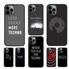 Love Techno Music Quotes Phone Case For iPhone 17 Air 16 15 14 11 12 13 Pro  MAX Plus Coque Cover Shell