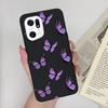 Für Oppo Find X5 Pro Lite Handyhülle Schmetterling Mattes Silikon Stoßfest Schwarze Abdeckung Für Oppo FindX5 X5Pro X5Lite Funda Coque