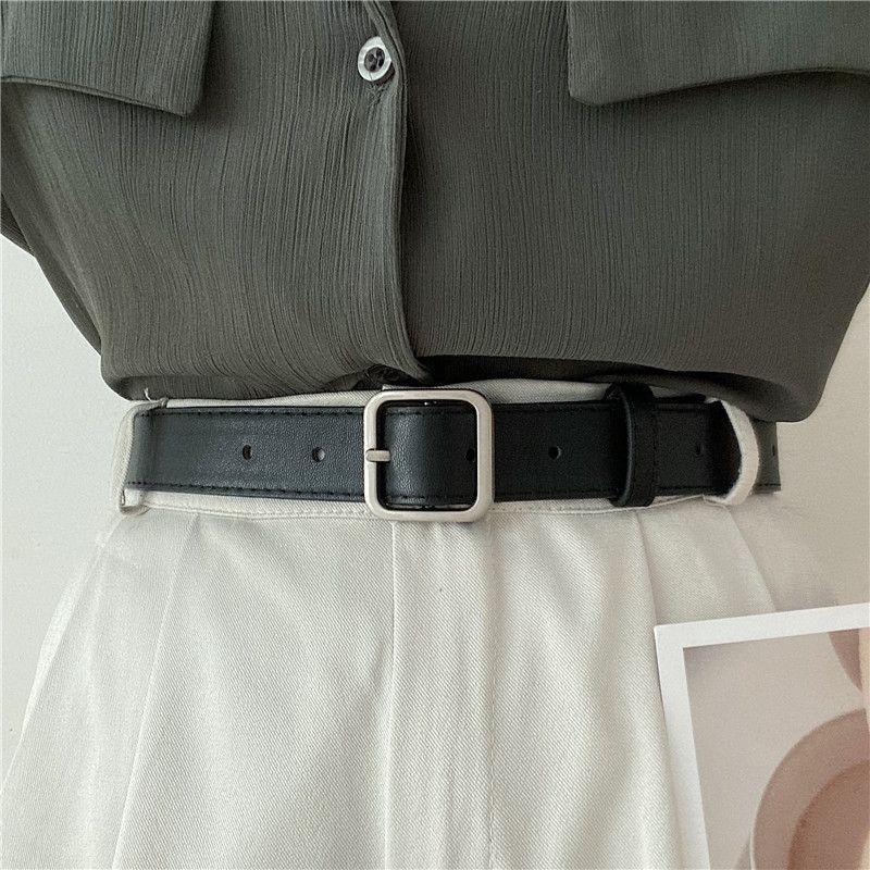 Trendy Student Style Pu Waist Belt Unisex Available In Multiple Black And Brown Designs
