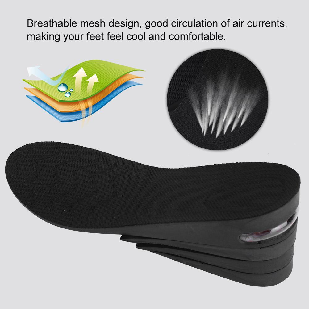 Height Increase Insoles Sport Shock Absorbing Heel Lift Height Taller Shoes Pad
