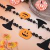 Reusable Felt Bunting Flags Handmade Witch Hat and Pumpkin Banners Halloween Decorations For Indoor Outdoors