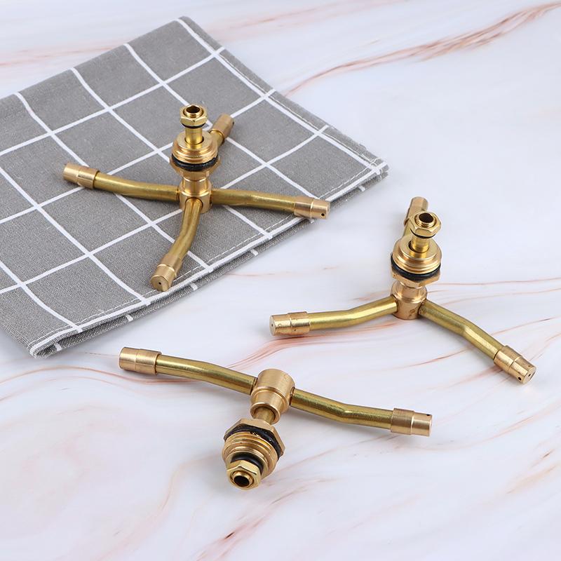 1Pc 2/3/4 Arm 360°Automatic Rotary Whirling Sprinkler Garden Lawn Irrigation Watering Nozzle Spray Rotating Brass Sprayer