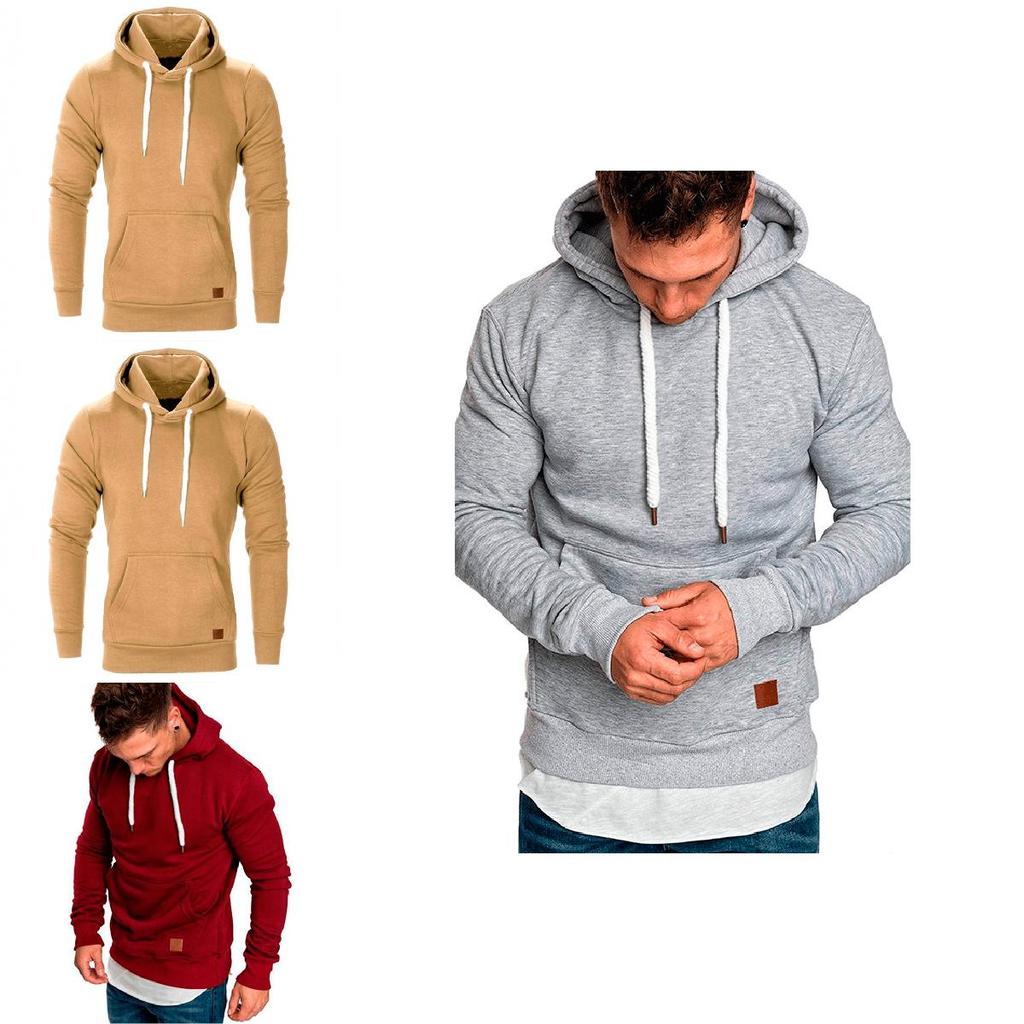 Hooded Hoodies Mens Sweatshirt Sweater Jumper Comfy Pullover Outwear Coat Tops