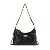 Solid color trend bag women's new diamond chain bag fashion temperament texture shoulder messenger bag armpit
