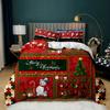 Christmas Duvet Cover Merry Christmas Stocking Comforter Xmas Gifts Bedding Set Kids Happy New Year Candy Polyester Qulit Cover