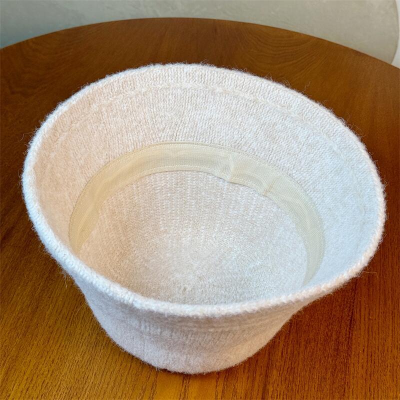 Cozy Wool Bucket Hat with Beige Trim - Lightweight, Cold-Resistant, for Autumn and Winter, Perfect for Casual or Formal Occasions, Winter Headwear