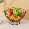 Simple Modern Iron Fruit Basket Drainable Fruit Bowl Snacks Bread Storage Household Tabletop Food Display Container Organizer