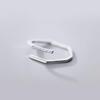 Korean Style Adjustable Open Ring with Rhinestone Inlay - S925 Sterling Silver Plated, Geometric Design for Women