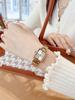 Designer Watch For Female Students, A Light Luxury Quartz Retro Women'S Watch, New Small Square Watch With Steel Strap.