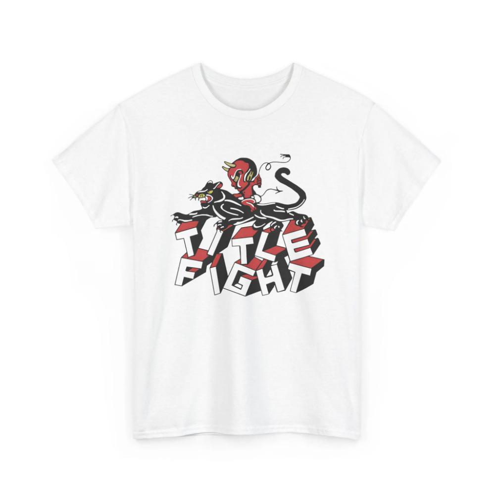 Title Fight PantherDevil Tshirt Independent Rock Band Tshirt Printed pattern casual street fashion Tshirt S