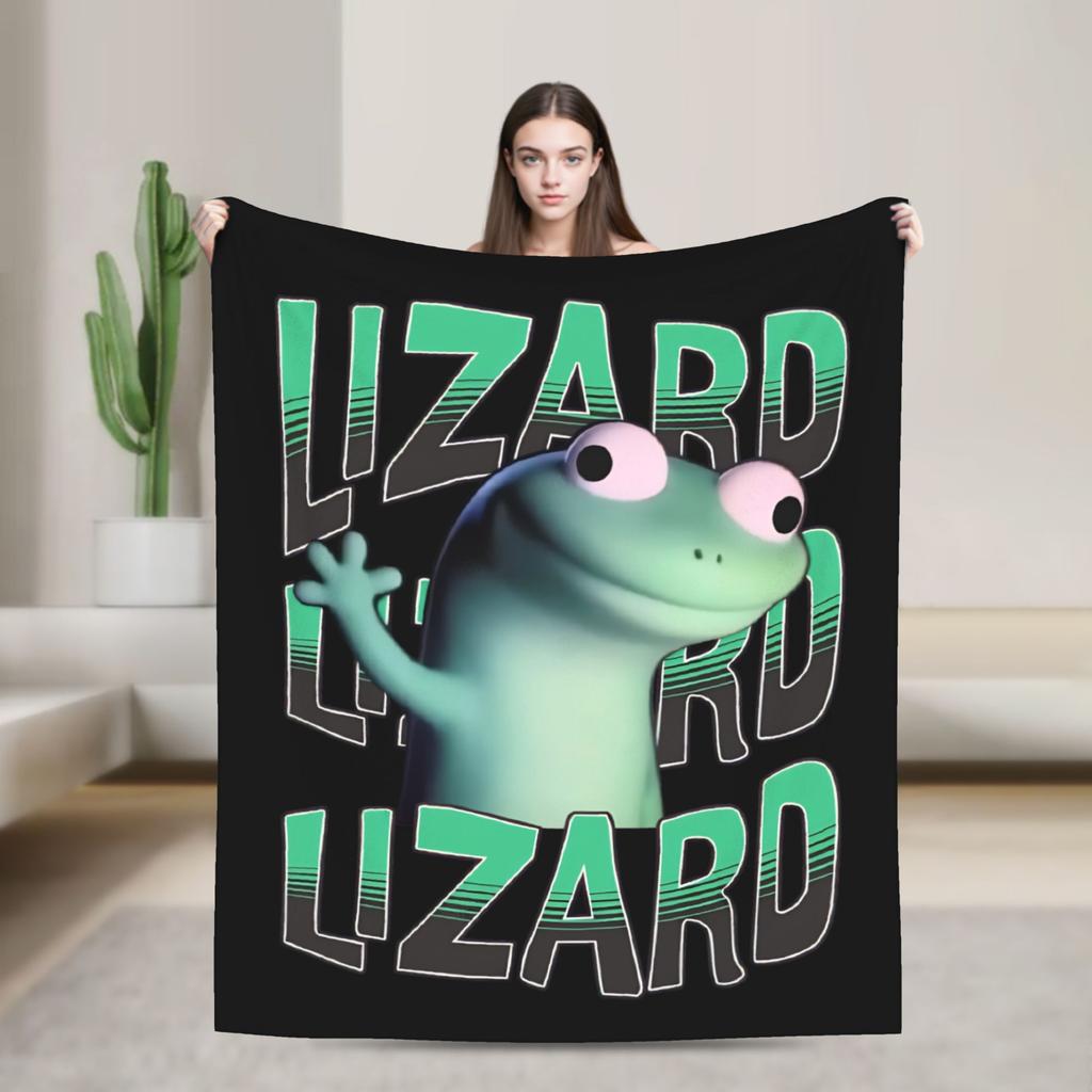 CUTE Tom Lizard Hoppers Fuzzy blanket Funny Throw blanket for Home Hotel Sofa 200x150cm Bedspreads,