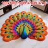 Non-slip Peacock Mat Special-shaped Bathroom Floor Mat  for Living Room Tea Table Bedside