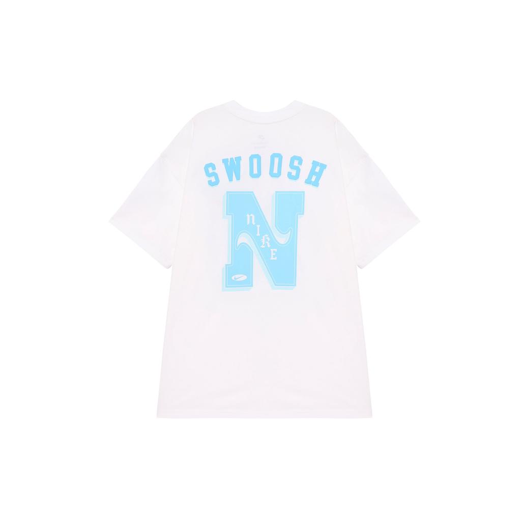 Nike Letter Print Crew Neck Straight Casual Short Sleeve T-Shirt Men Tops White FZ5386-100