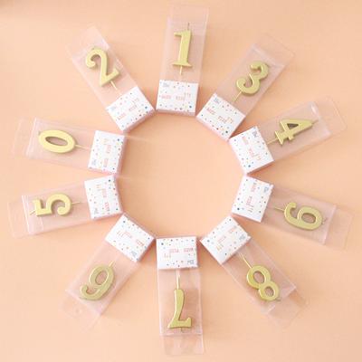 Golden Number Candles 0-9 Birthday Cake Candles High Quality Local Gold Number Candles
