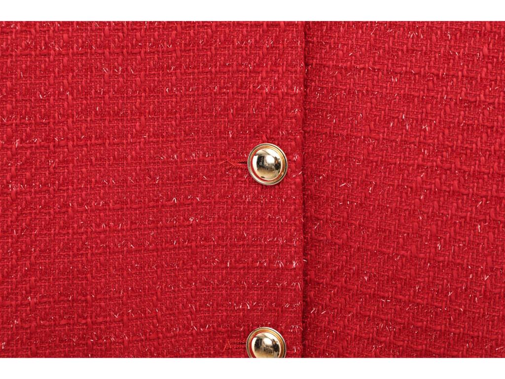 Spring 2025 Women's European & American Style Fashion Textured Suit Jacket with Gold Buttons