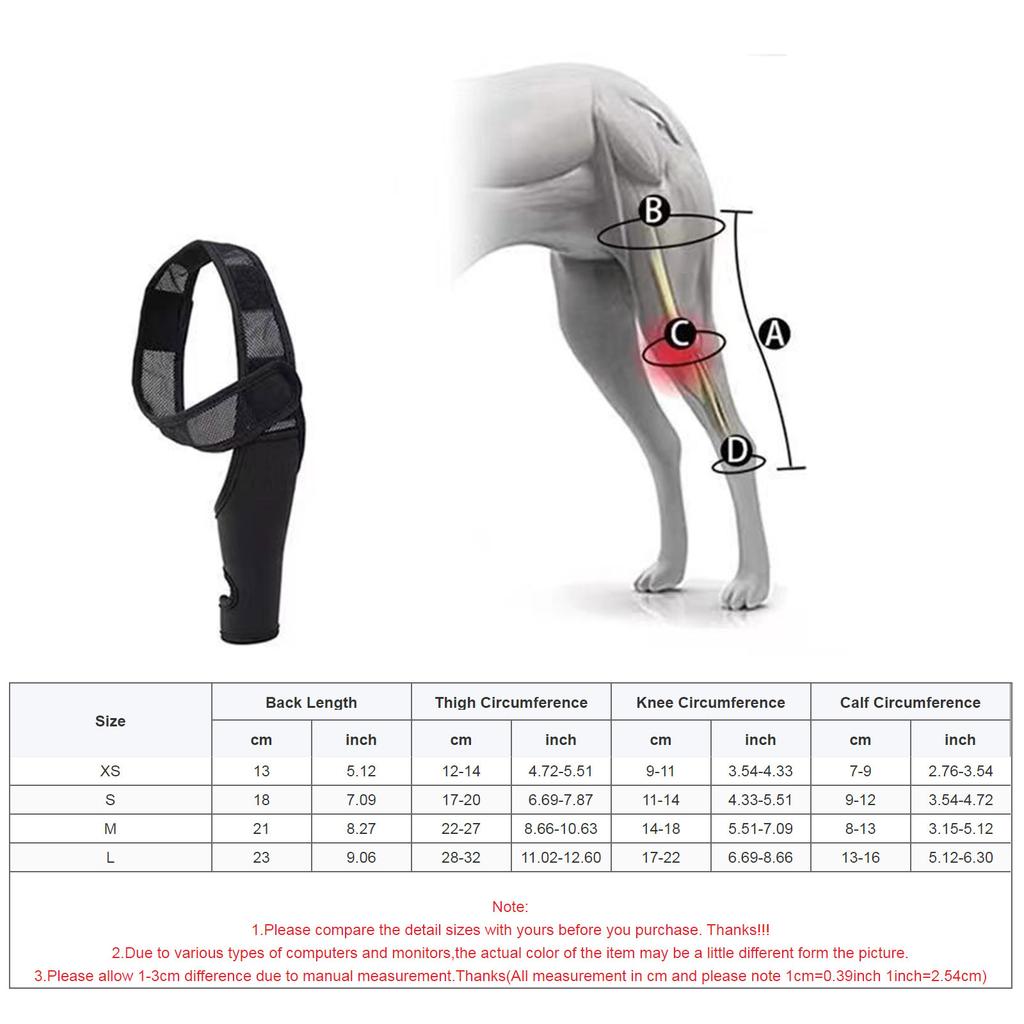 Pet Recovery Sleeve for Dog Thigh and Knee Joints Injuries Prevent Leg Brace Soft Padded Dog Thigh Leg Soft Knee Brace