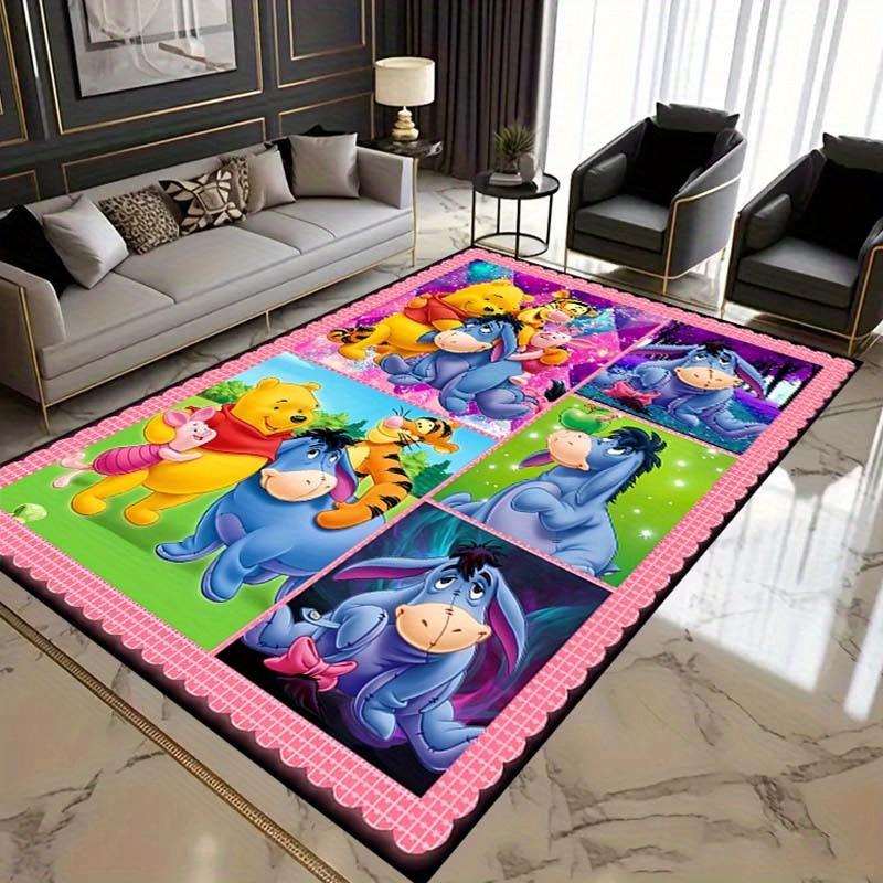 

1pc Winnie The Pooh and Friends Themed Area Rug, Non-Slip Door Mat for Home Entrance, Bedroom, Bathroom, Anti-Slip Floor Mat 60cm by 90cm