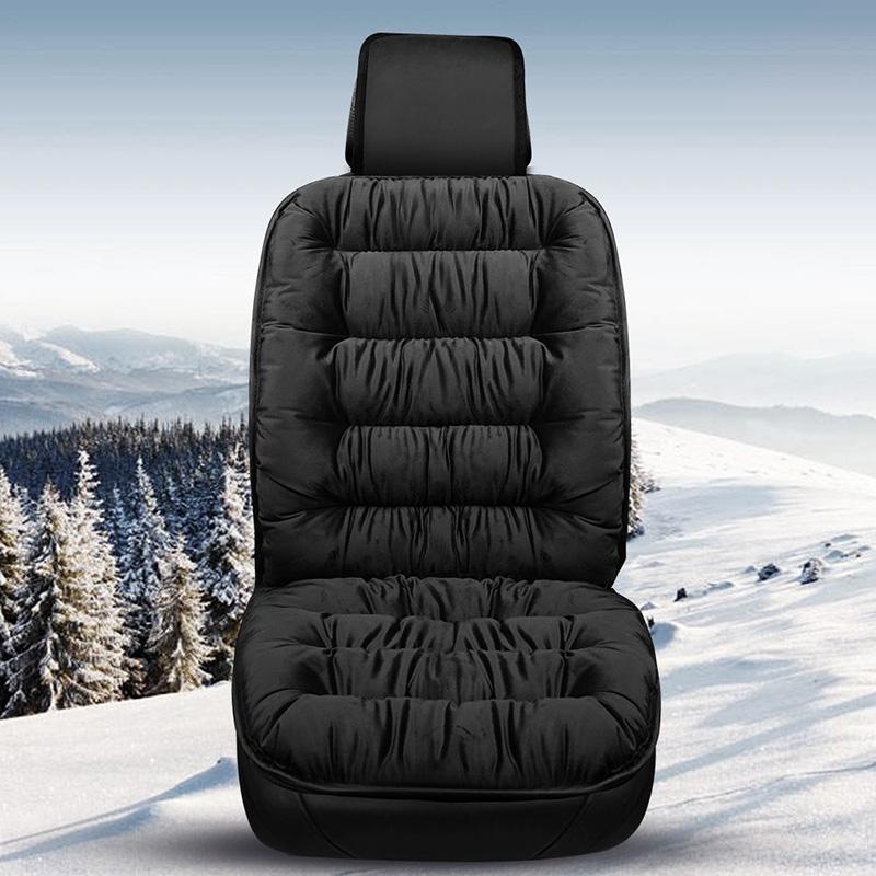 WTEMPO Silk Cotton Car Seat Cushions Winter  Soft Solid Color Cushion Warm Comfortable Mat for Car Truck SUV RV