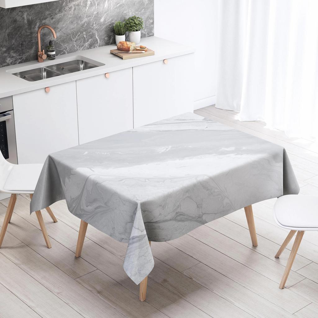 Marble Striped Tablecloth Home Decor Stain Resistant Waterproof Table Decoration Rectangular Kitchen Fireplace Tops