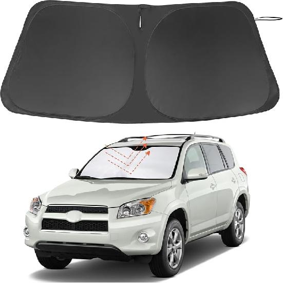 TINGLU Sun Shade For Tesla Model X Tesla X 2016-2024 2025 Accessories Windshield Sun Shade Window Shade UV Rays Protection Sun Visor Cover With