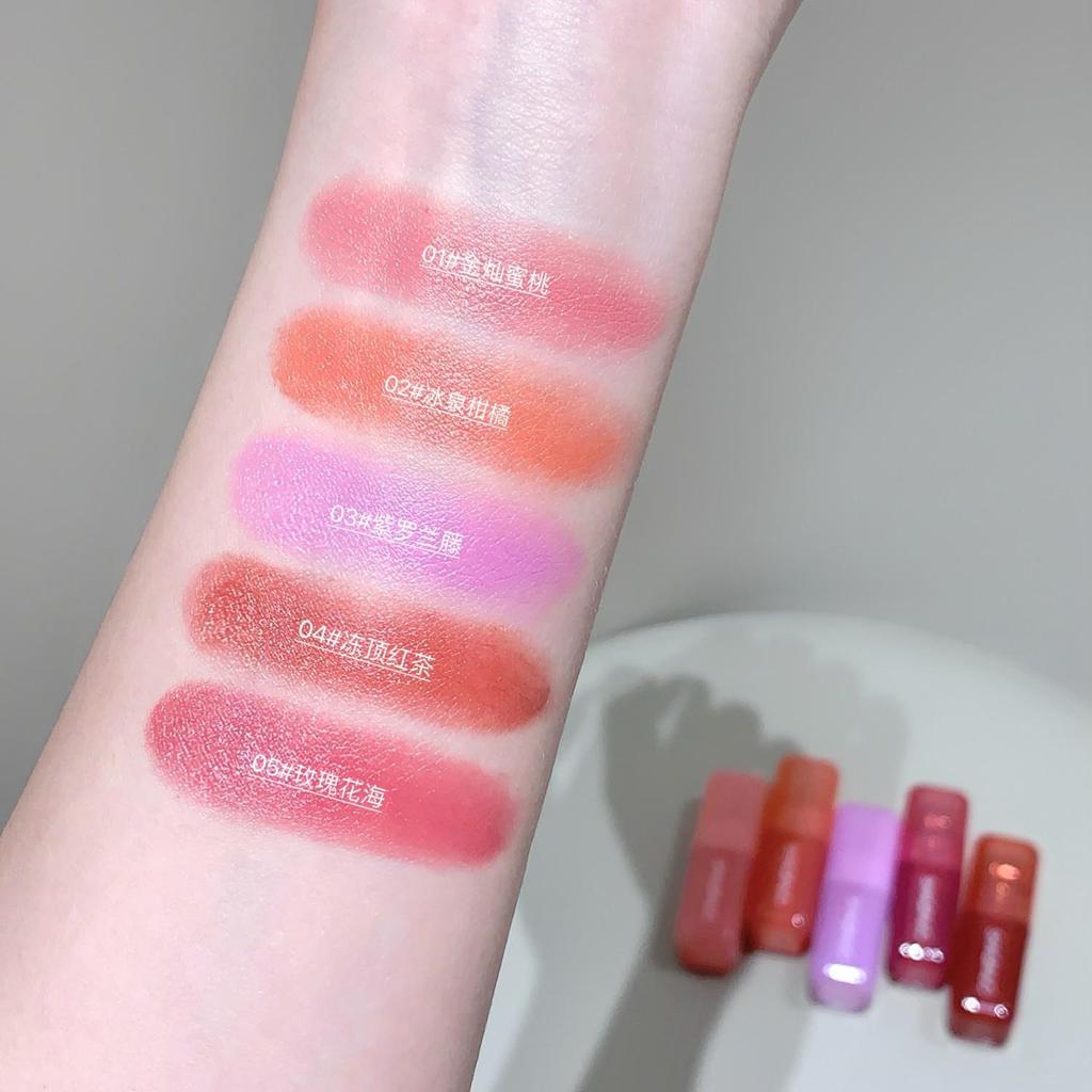 SHAQINUO Misty Tipsy Liquid Blush & Lip Glaze: Dual-Use, Long-Lasting, Hydrating for Youthful Vitality, Korean Style.